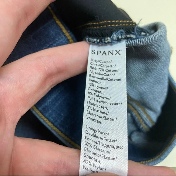 SPANX Medium Wash Distressed Ankle Skinny Jeans M 20203Q - Picture 9 of 10